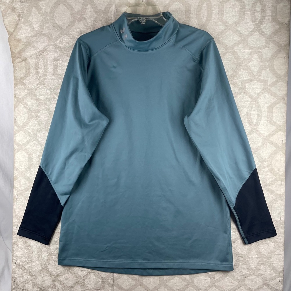 Under Armour ColdGear Infrared Mock Men 2XL Teal NWT Base Layer Shirt 1368026